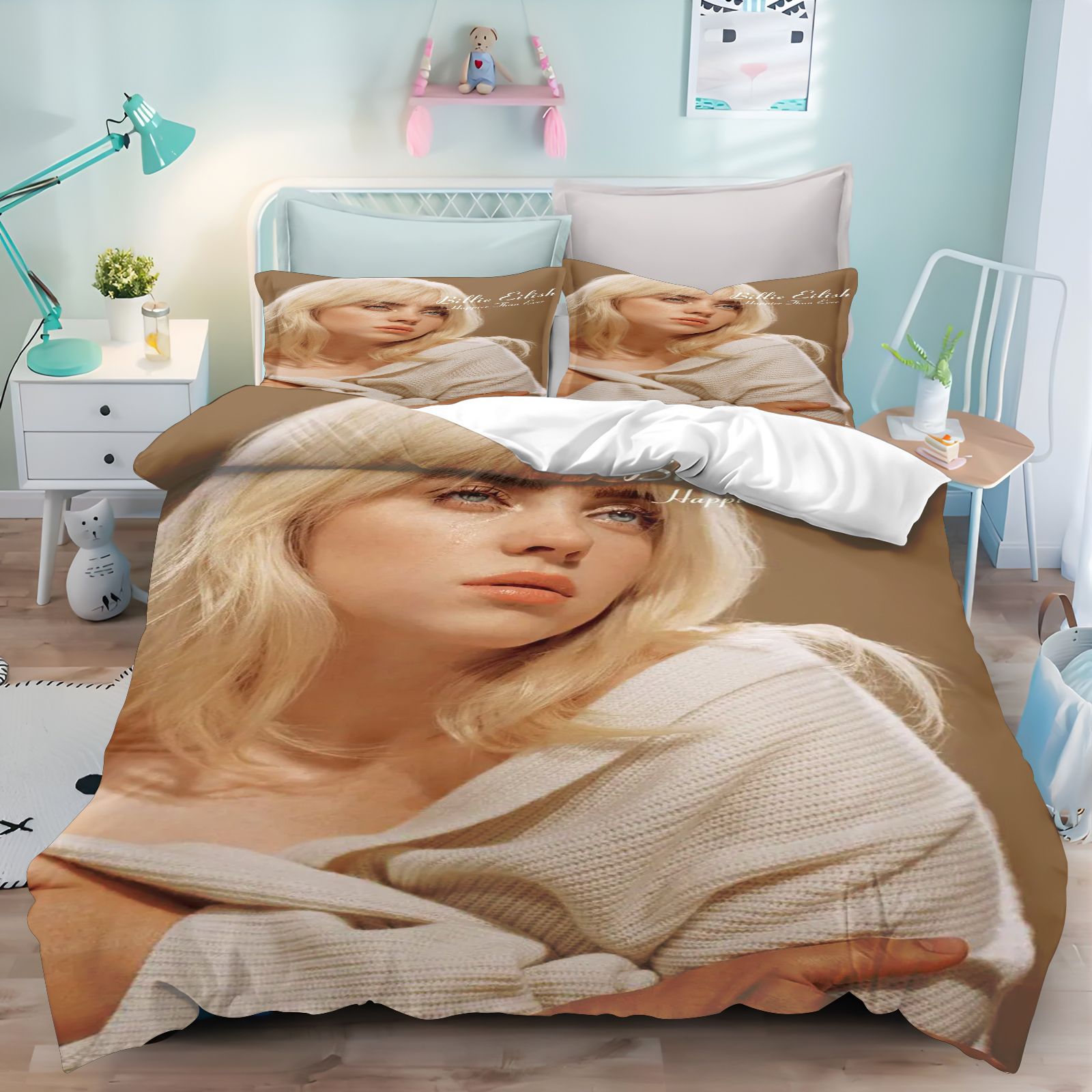 Home Textiles Bedding - Комплект постельного белья Billie Eilish с