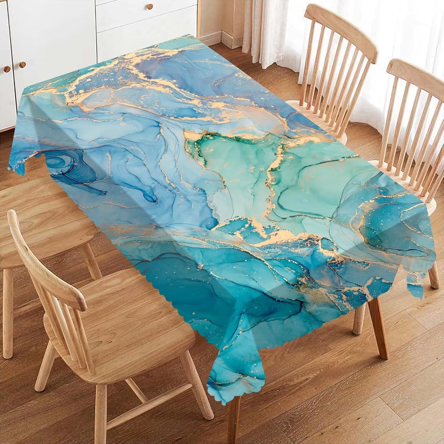 Home Textiles Premium - Роскошная скатерть из мраморной ткани цвета