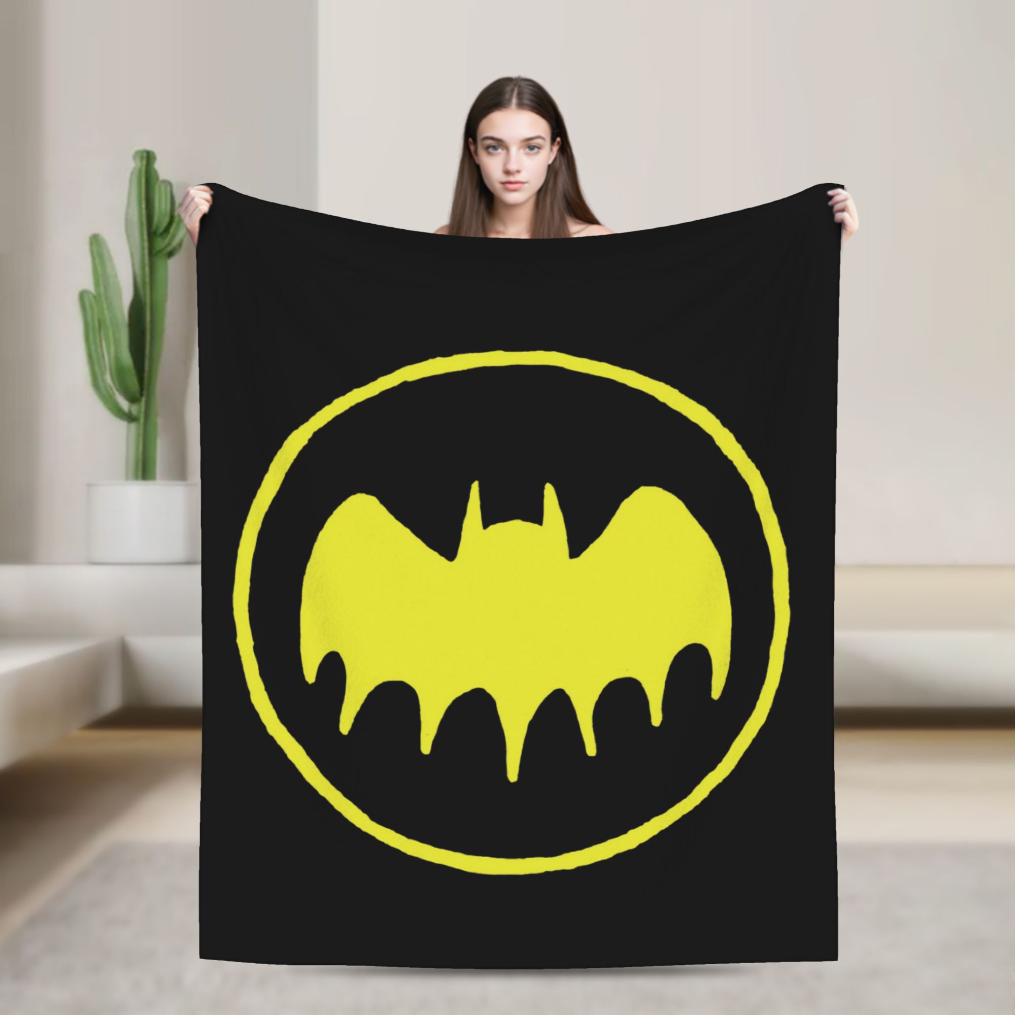 Home Textiles Blanket - Фланелевые пледы с желтым круглым логотипом